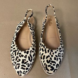 New Rollie leopard calfskin sling backs